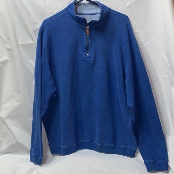 Daniel Cremieux Blue Quarter Zip Collared Long Sleeve Knit Cotton Sweater Size M - Picture 1 of 5